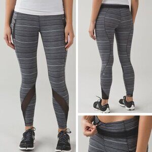Lululemon Inspire Tight II Mesh Cyber Black Deep Coal 6